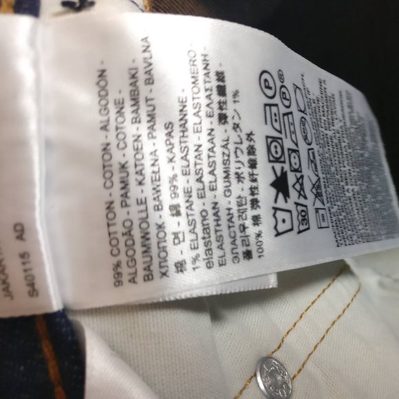 Levi's 501S Premium Button Fly Skinny Jean in DARK HORIZONS 25w/Measurements - Picture 14 of 14